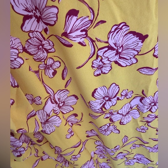 Sachin & Babi Yellow Floral Maxi Dress Flutter Sleeve Sz 6 - Picture 9 of 12